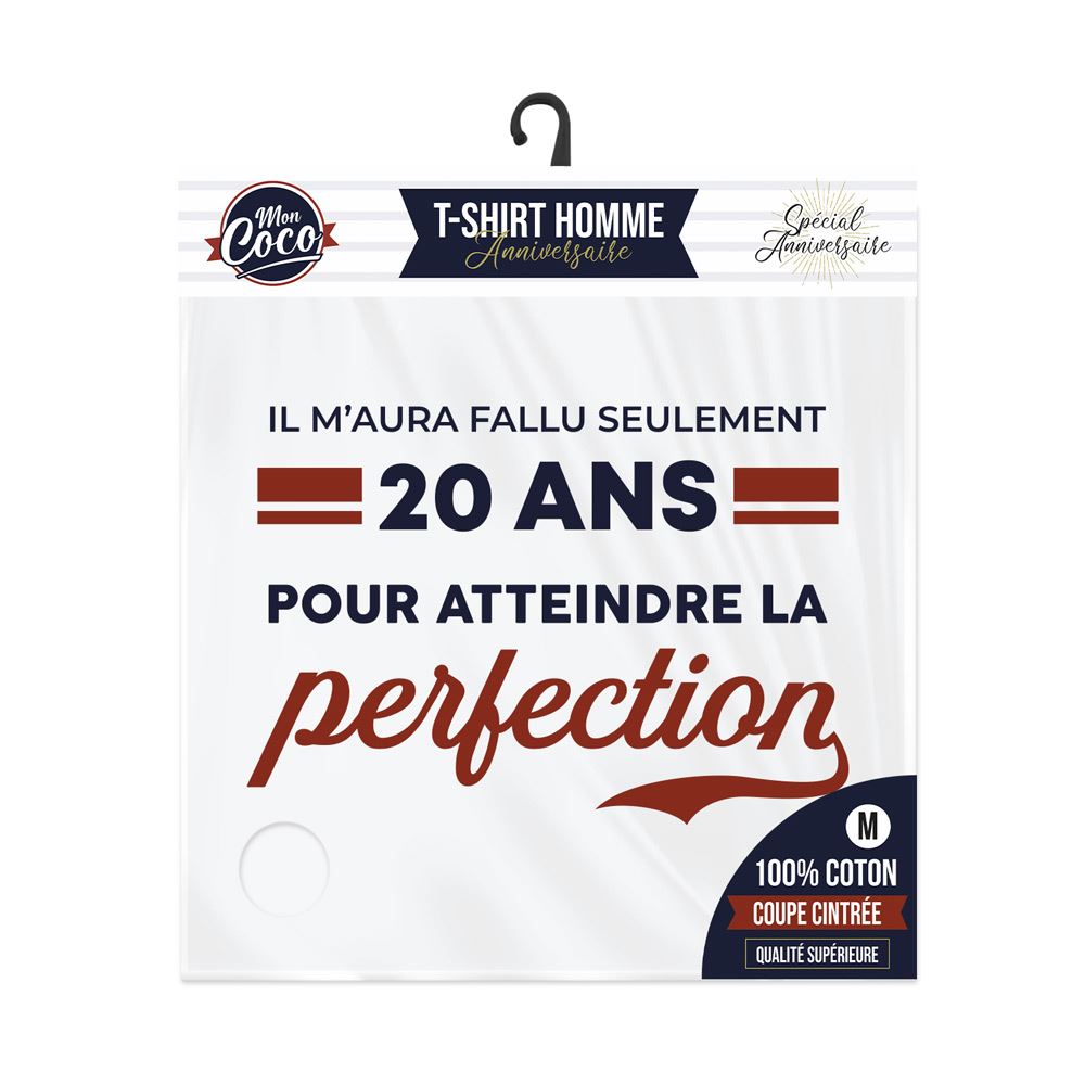 T shirt "20ans perfection" m
