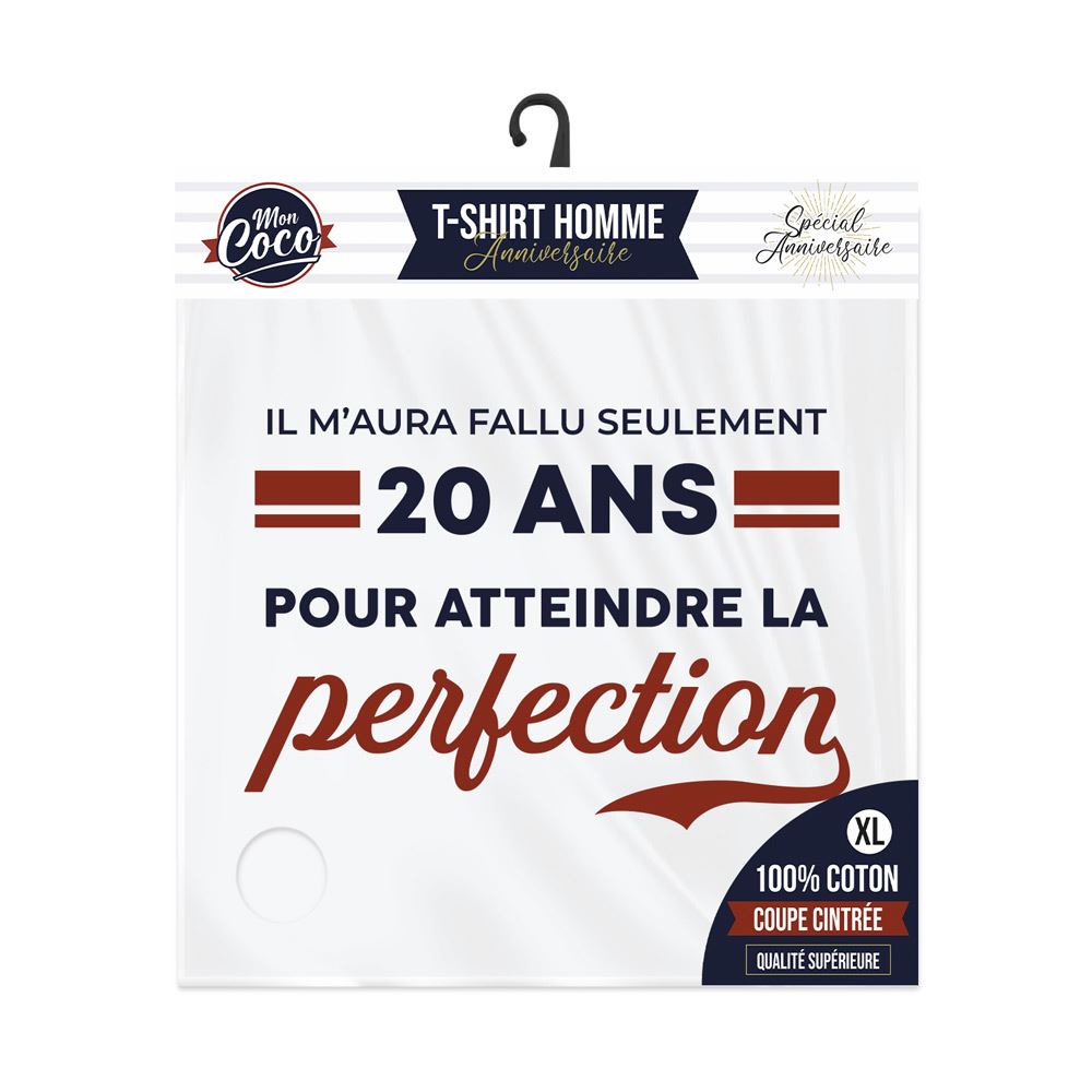 T shirt "20ans perfection" xl
