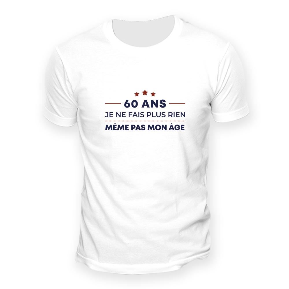 T shirt "60ans meme pas mon age" m