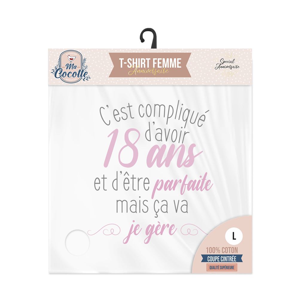 T-shirt femme "18ans...je gere" l