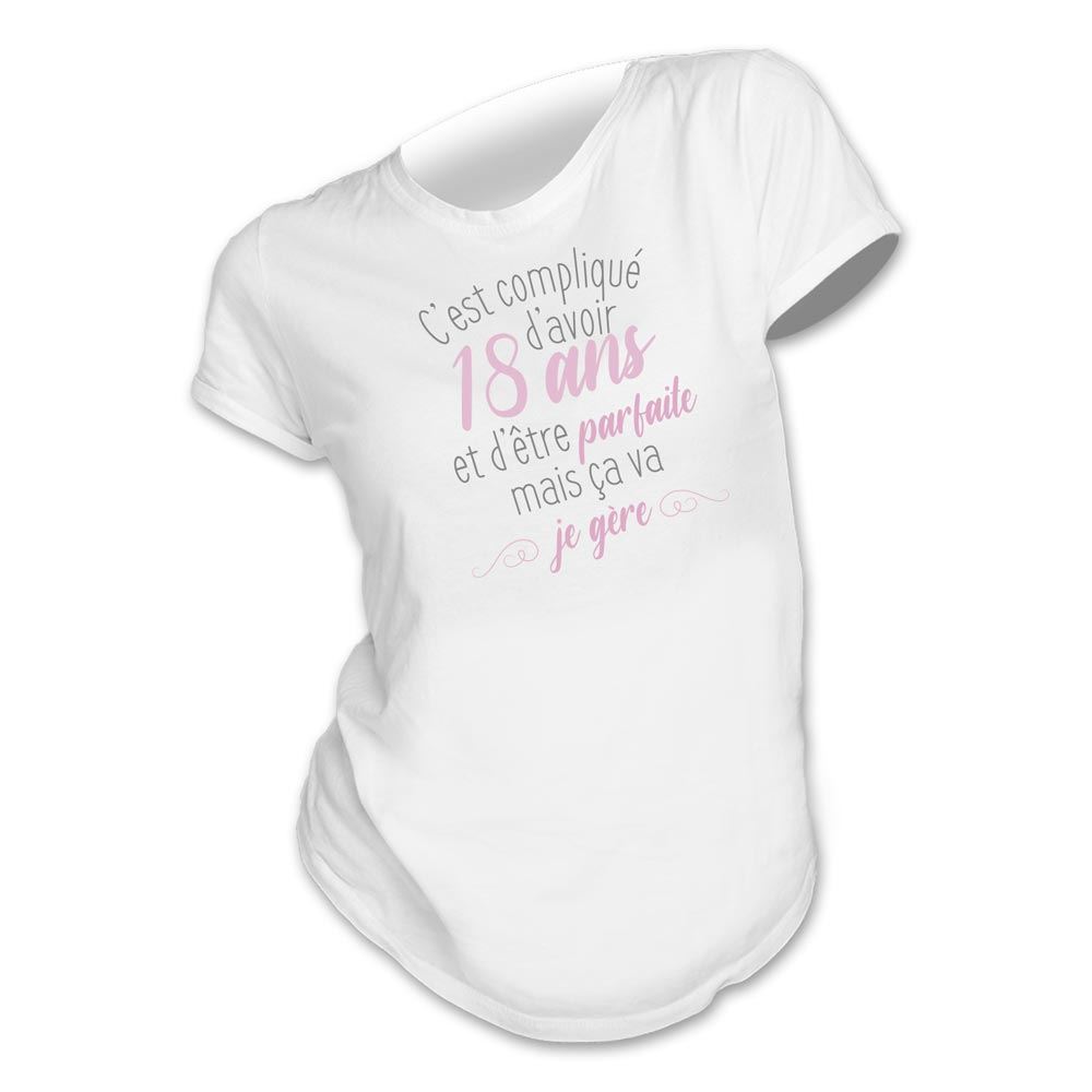 T-shirt femme "18ans...je gere" l