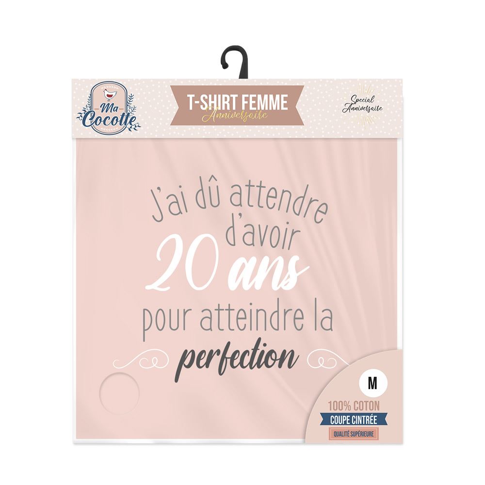 T-shirt femme "20ans perfection" m