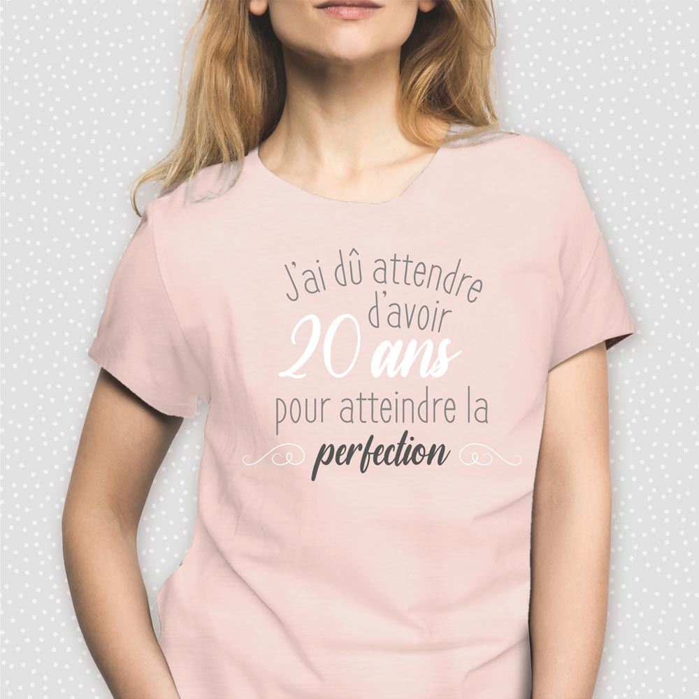 T-shirt femme "20ans la perfection" s