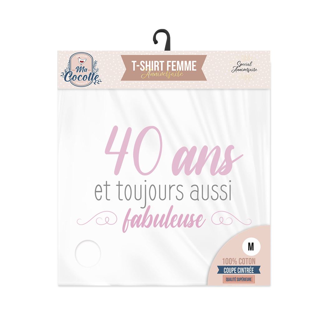 T-shirt femme "40ans fabuleuse" m