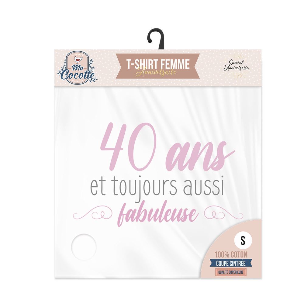 T-shirt femme "40ans fabuleuse" s