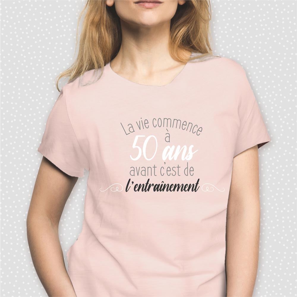 T-shirt femme "50ans entrainement" l