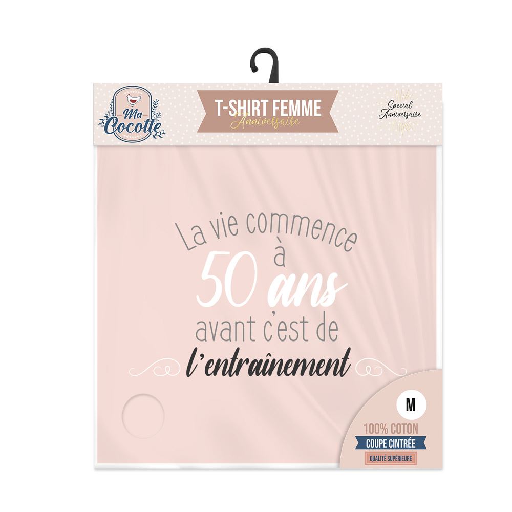 T-shirt femme "50ans entrainement" m