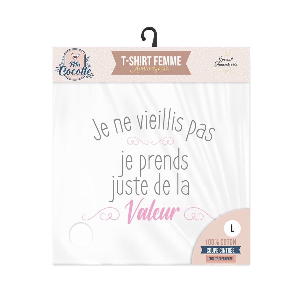 T-shirt femme "je ne vieillis pas..." l