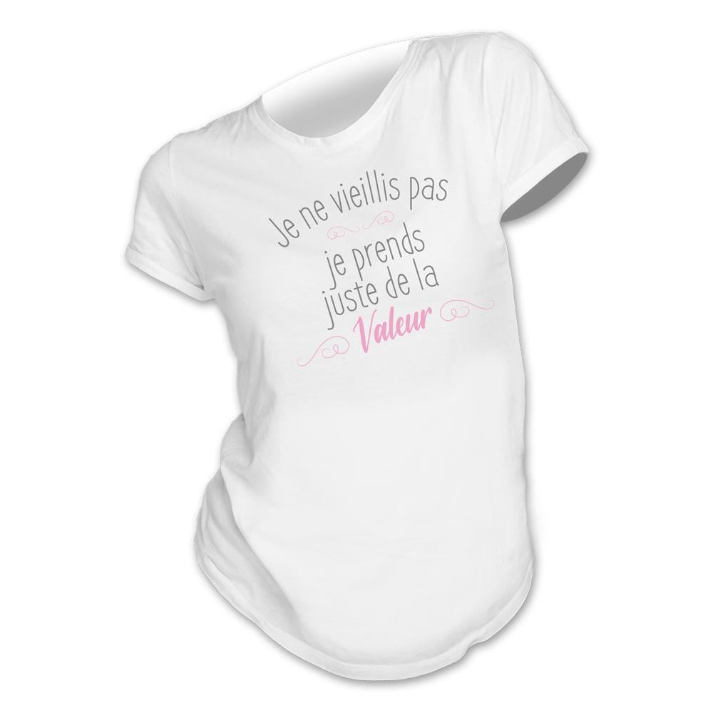 T-shirt femme "je ne vieillis pas..." l