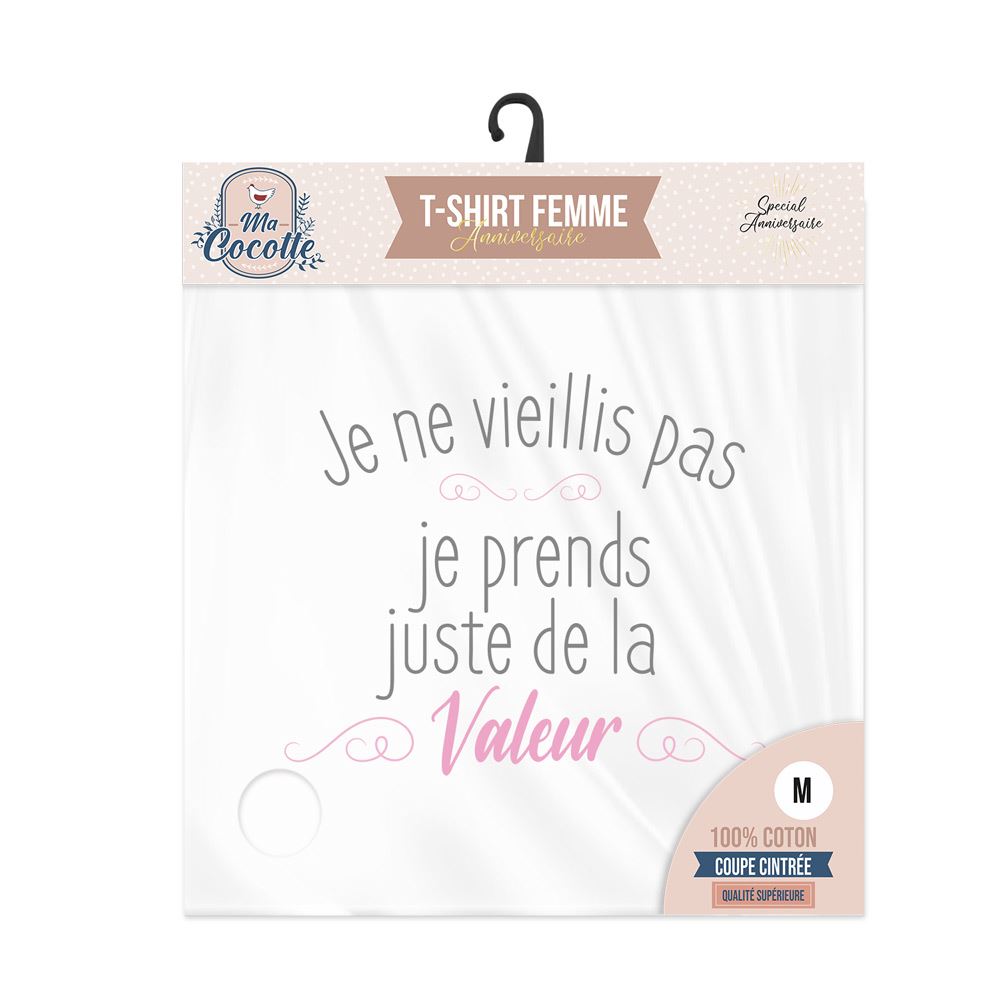 T-shirt femme "je ne vieillis pas..." m