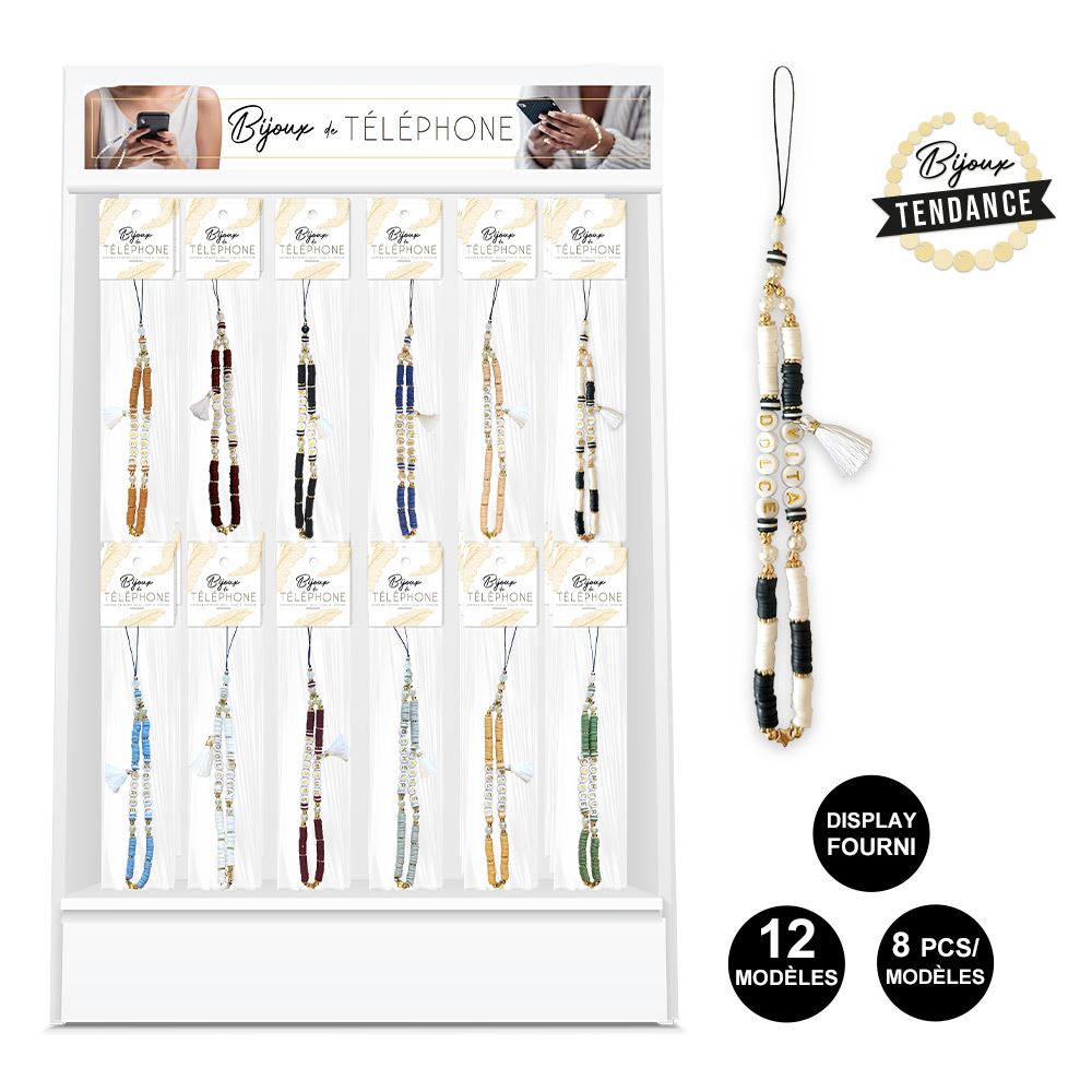Bijoux de telephone 12mods /96pcs