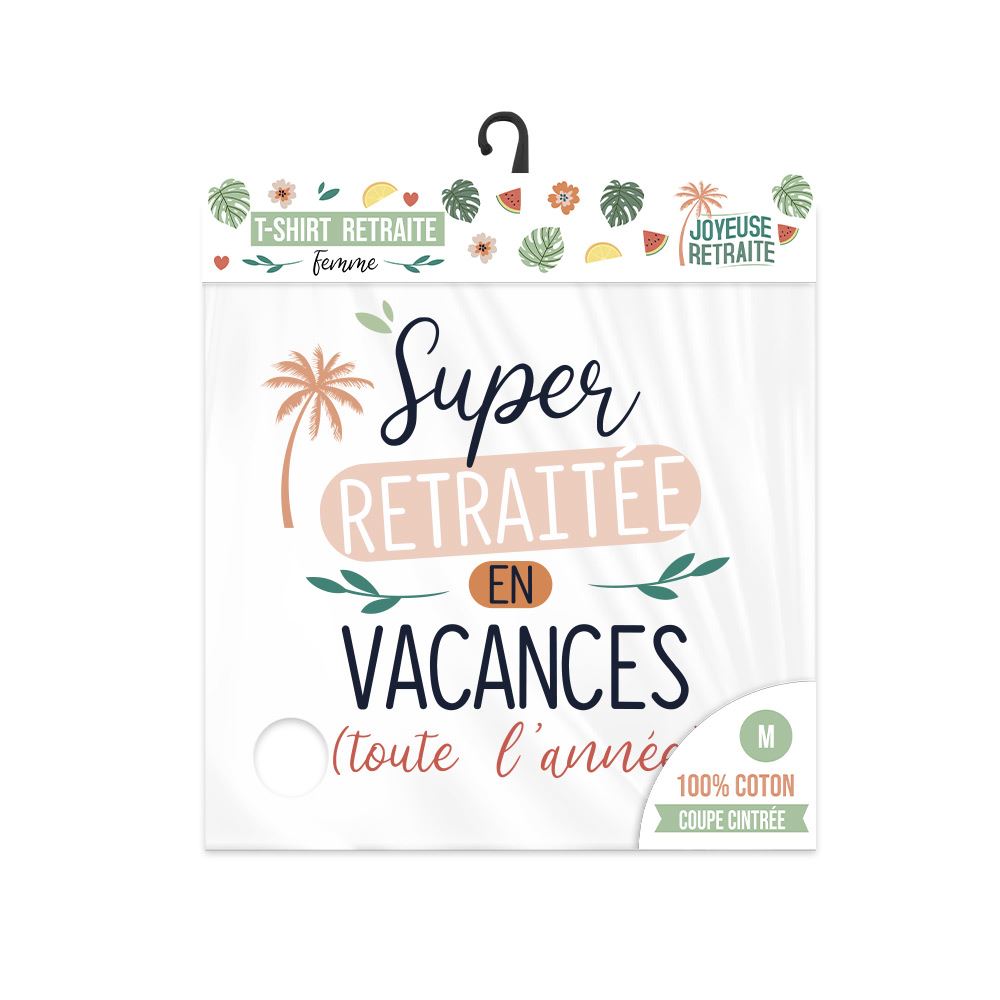T shirt super retraitee m