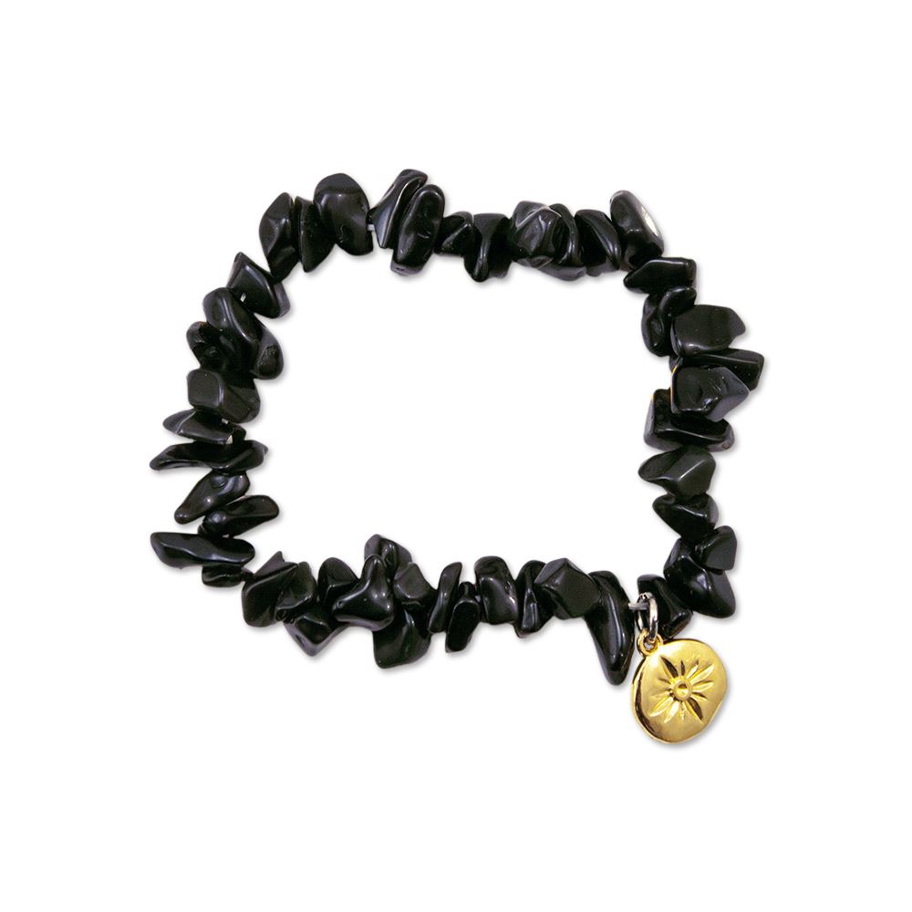 Bracelet baroque agate noire