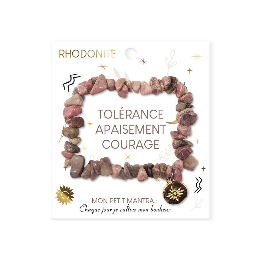 Bracelet baroque rhodonite