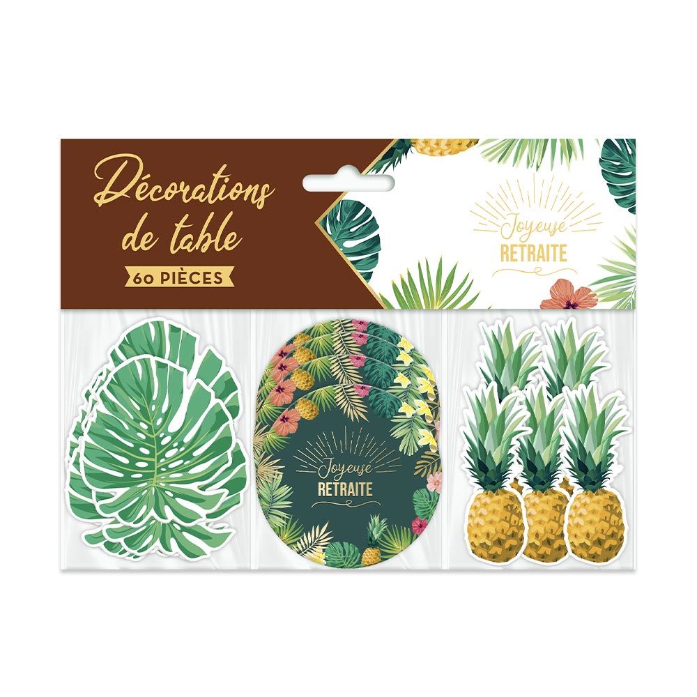 Sachet 60 deco de table "retraite"