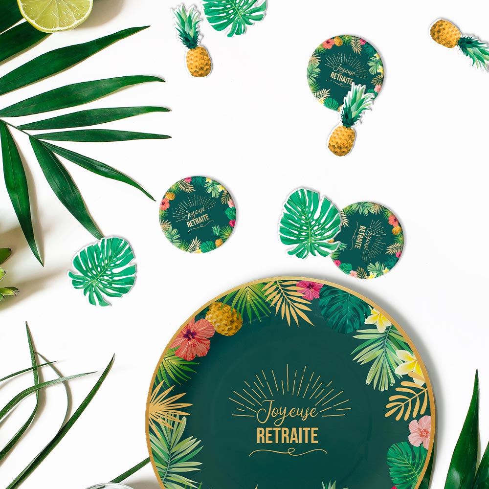 Sachet 60 deco de table "retraite"