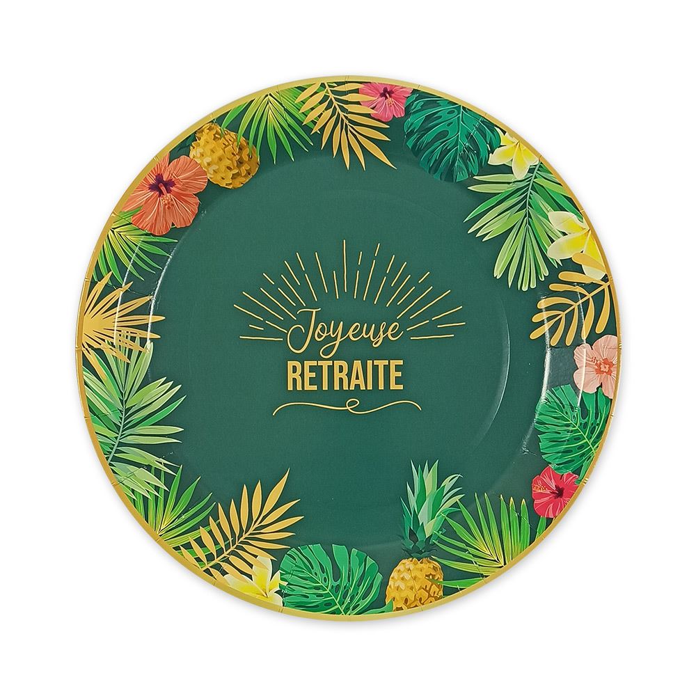 Pack 6 assiettes "retraite"