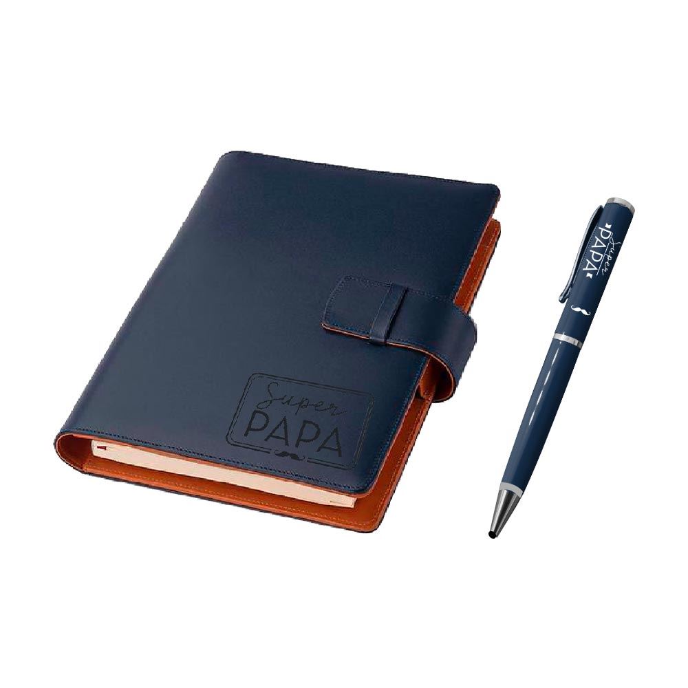 Coffret carnet notes+stylo "papa"