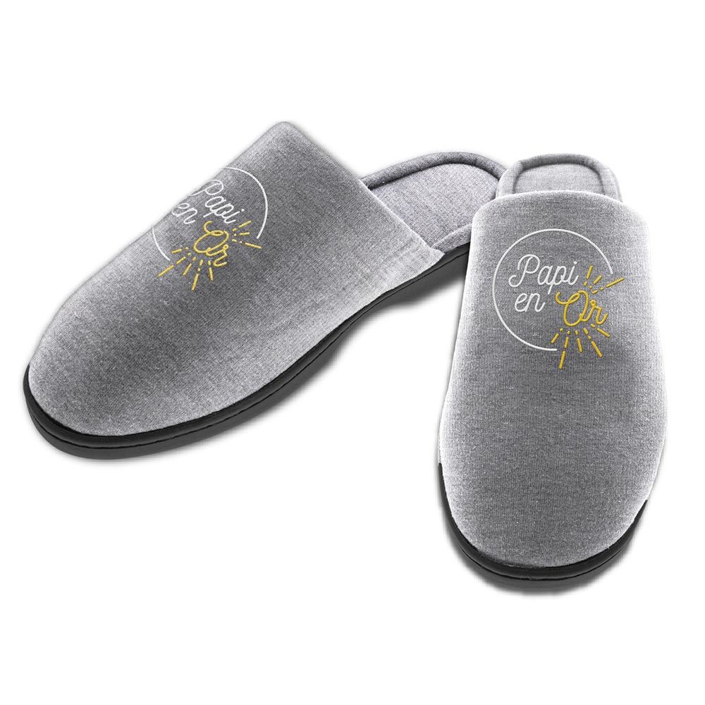 Pantoufles papi en or 40-42