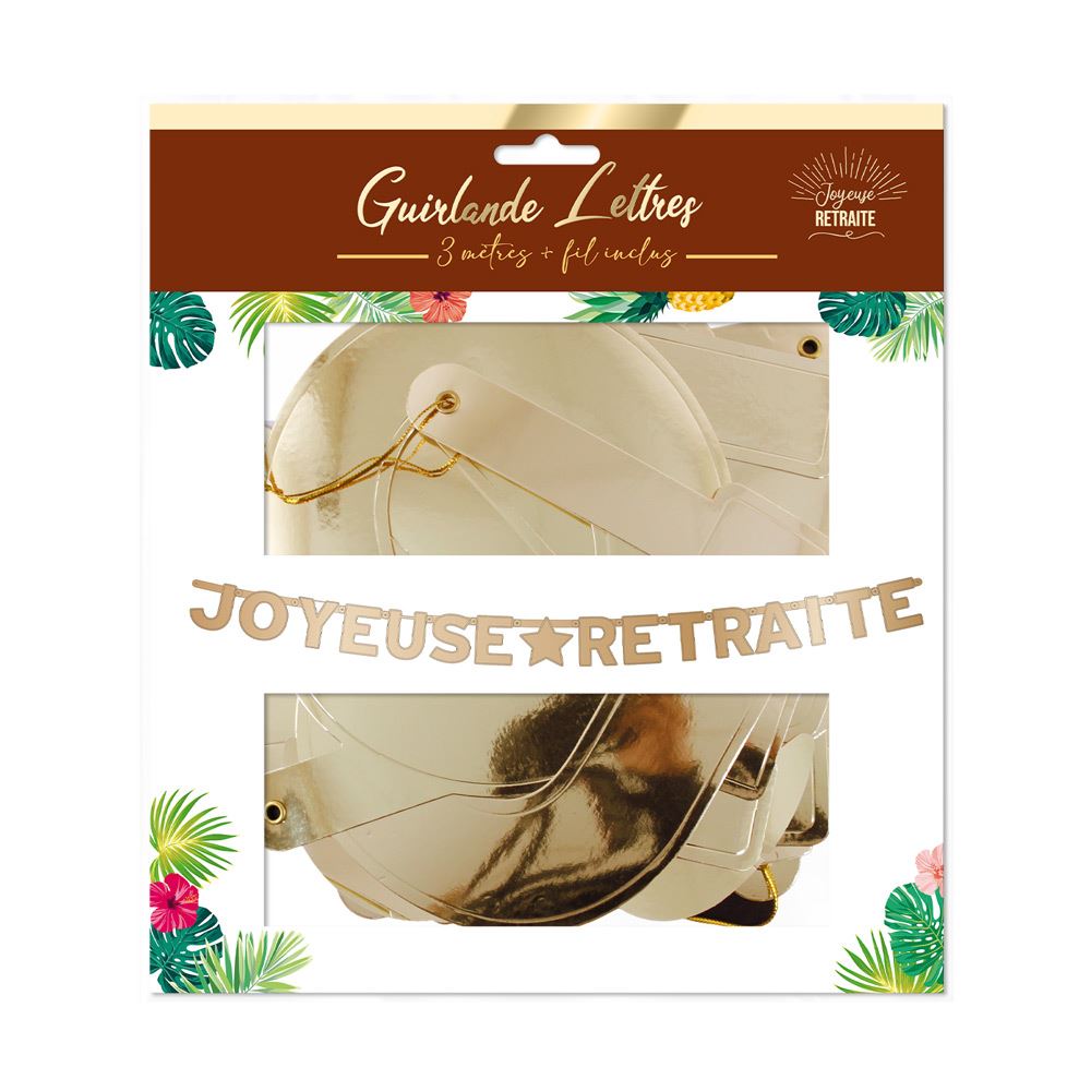 Guirlande lettres "joyeuse r
etraite"