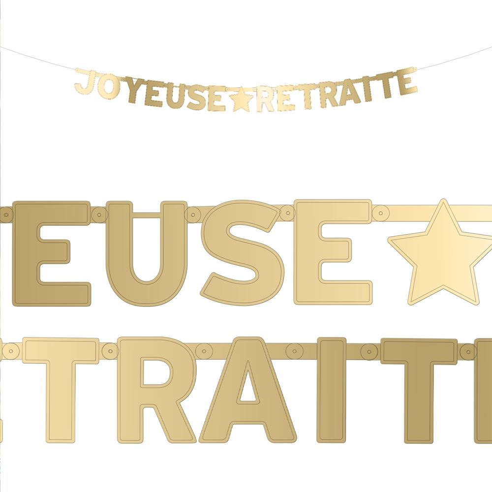 Guirlande lettres "joyeuse r
etraite"
