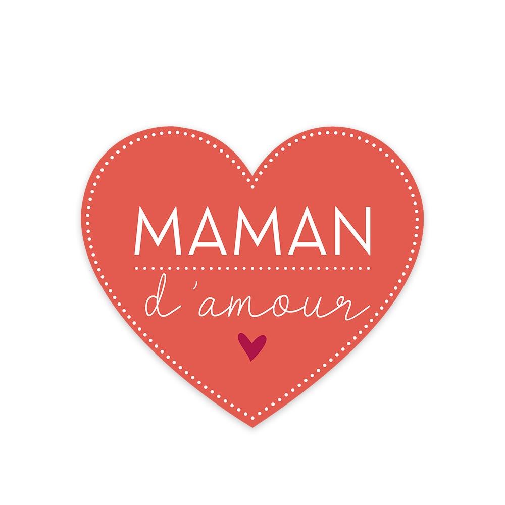 Magnet coeur "maman d amour"