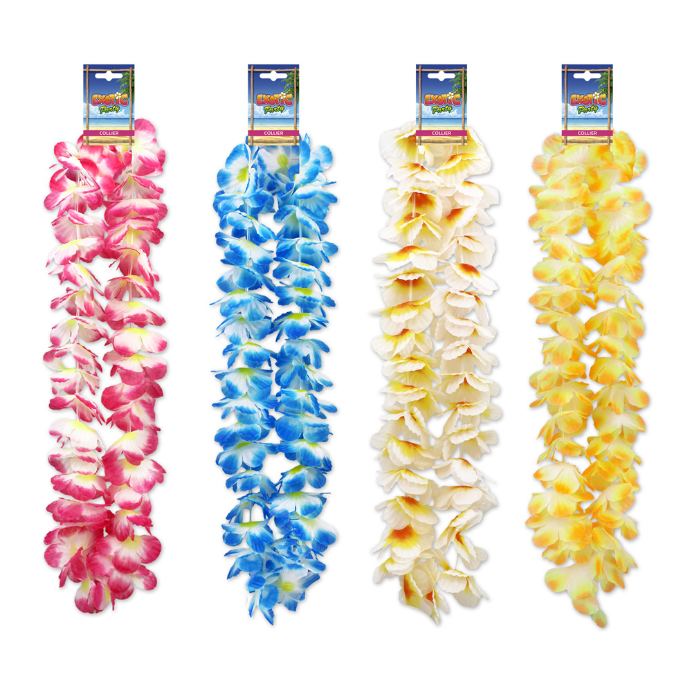 Collier fleurs 4mods /12pcs