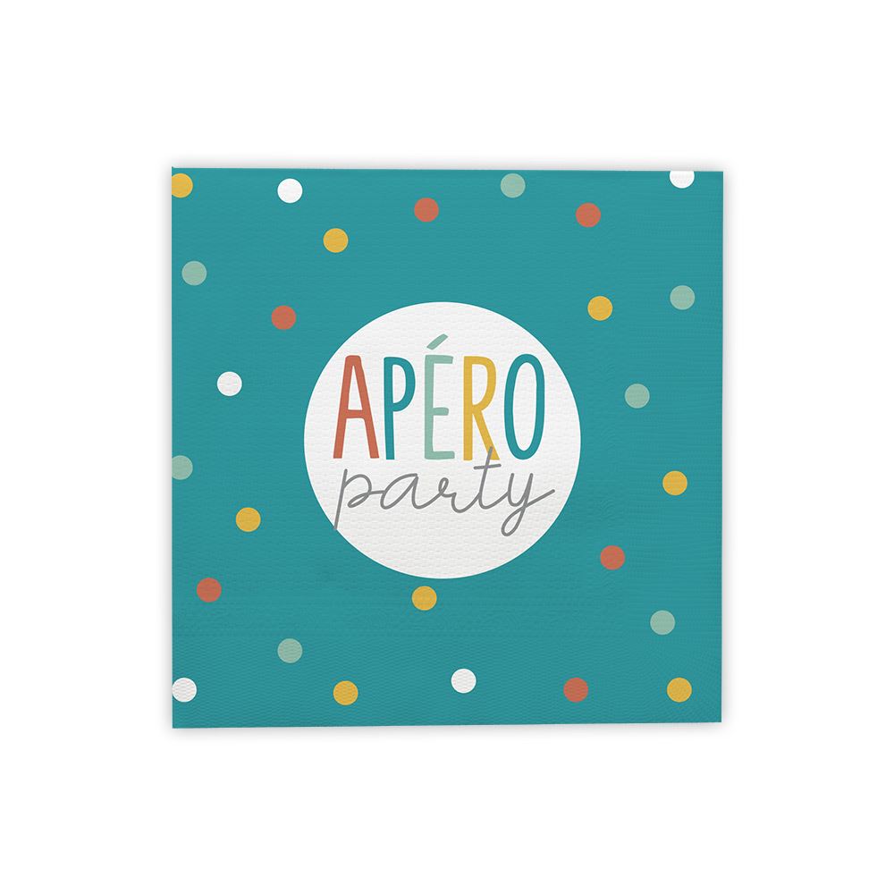 Pack 12 serviettes apero party