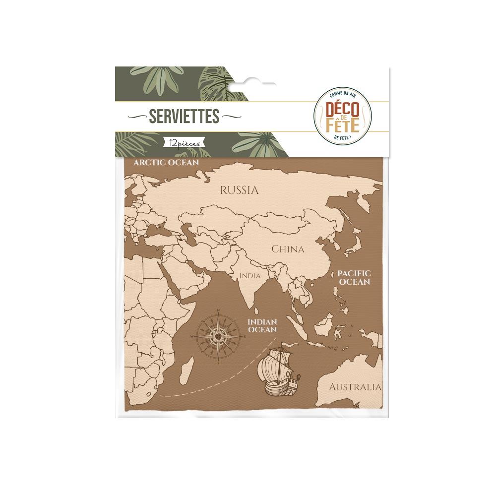 Pack 12 serviettes explorateur