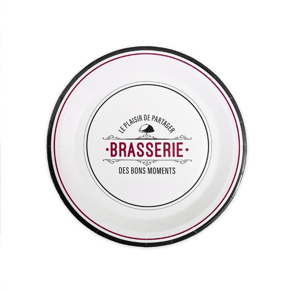 Pack 6 assiettes brasserie