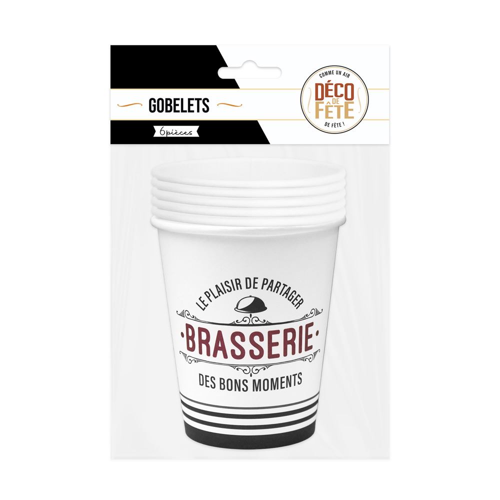 Pack 6 gobelets brasserie