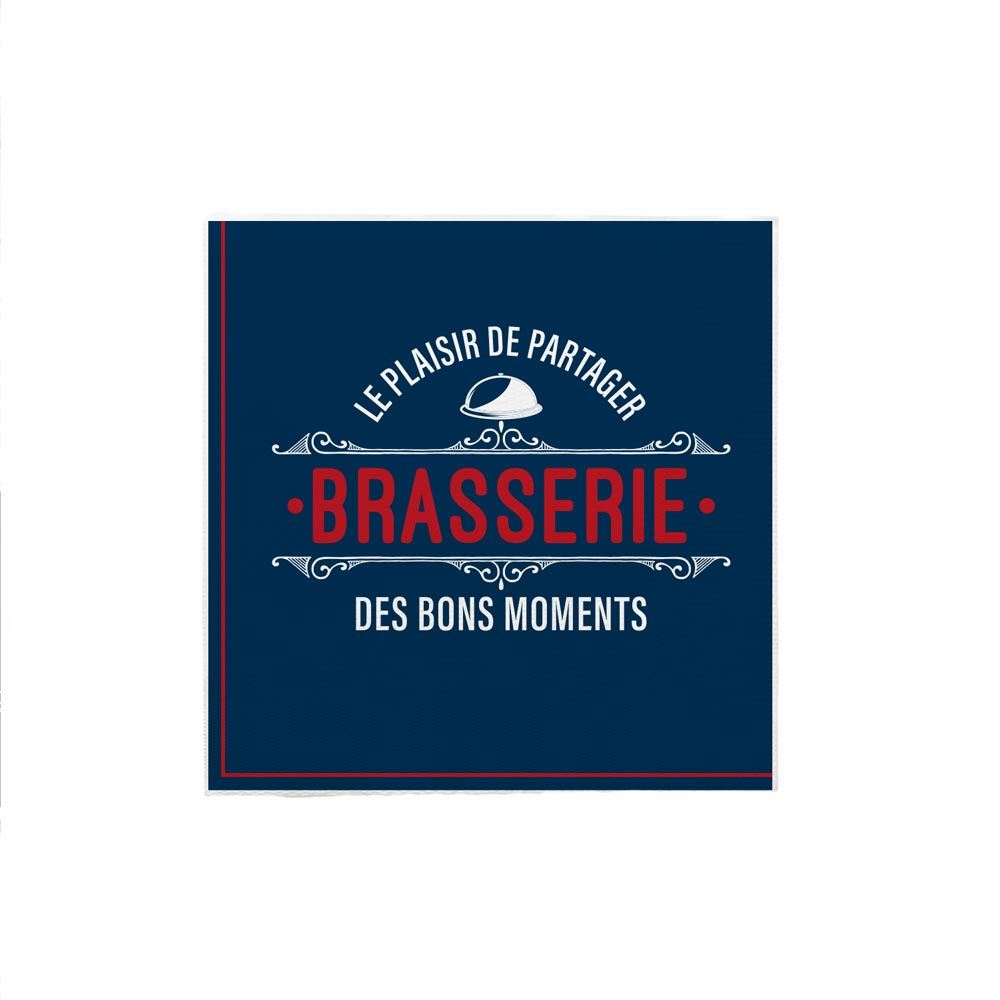 Pack 12 serviettes brasserie