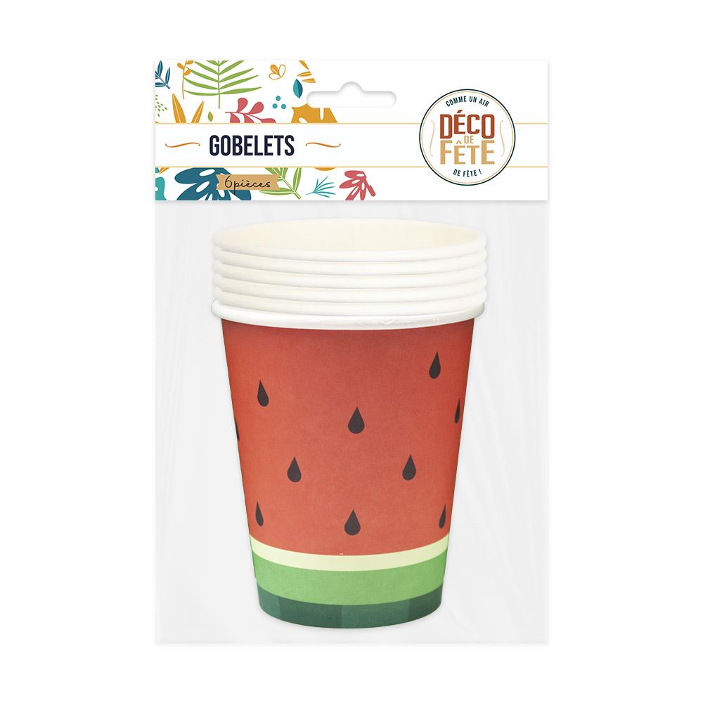 Pack 6 gobelets fruits exotiques