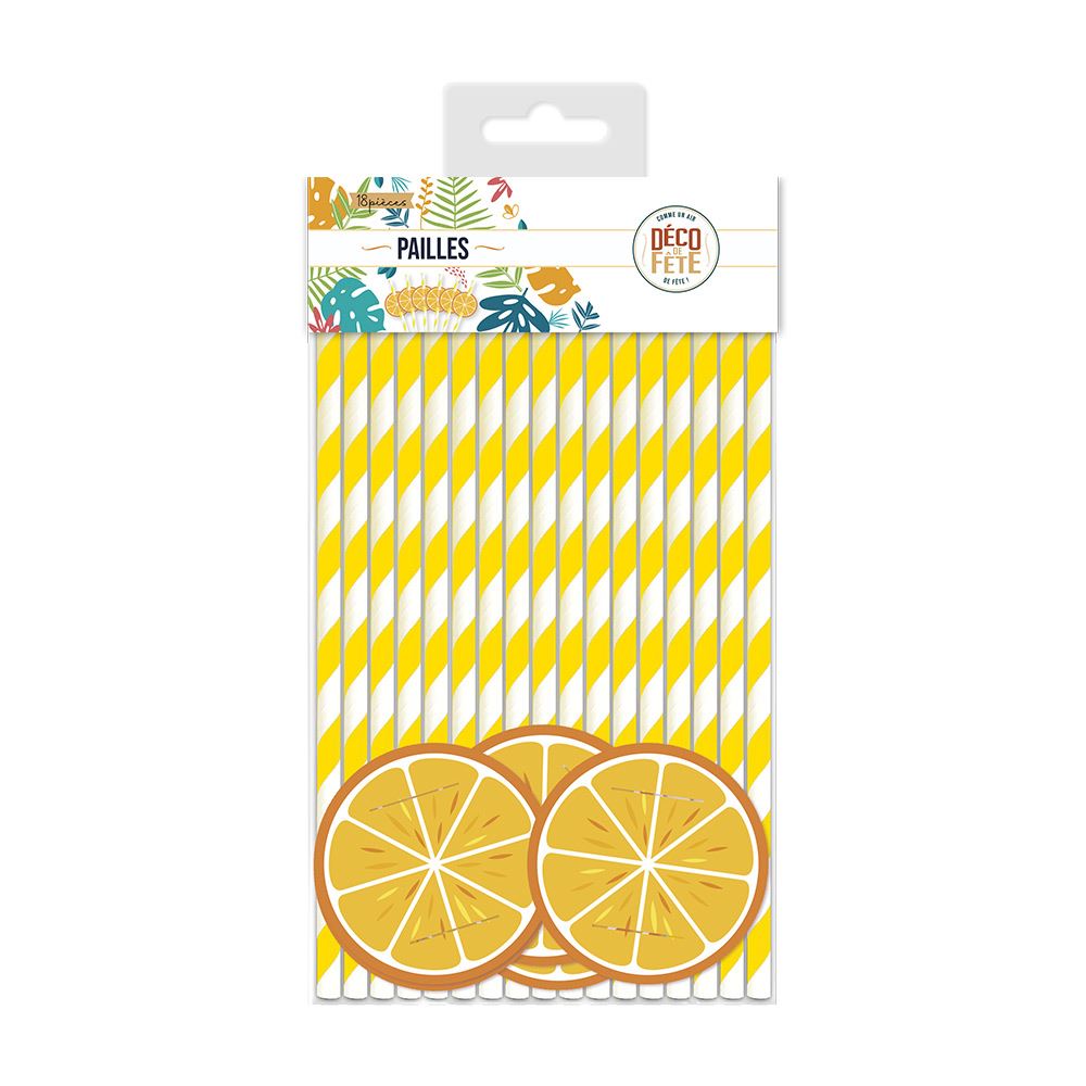 Pack 18 pailles fruits exotiques