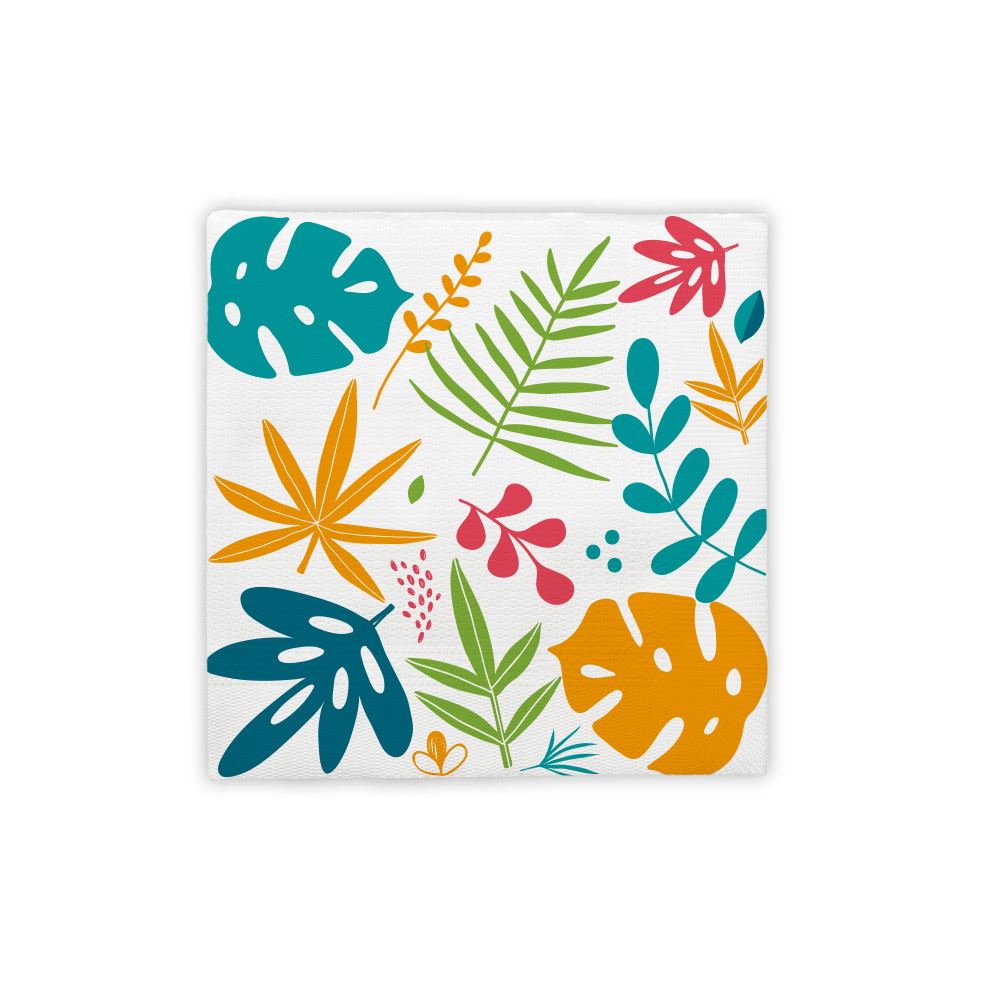 Pack 12 serviettes fruits exotiques