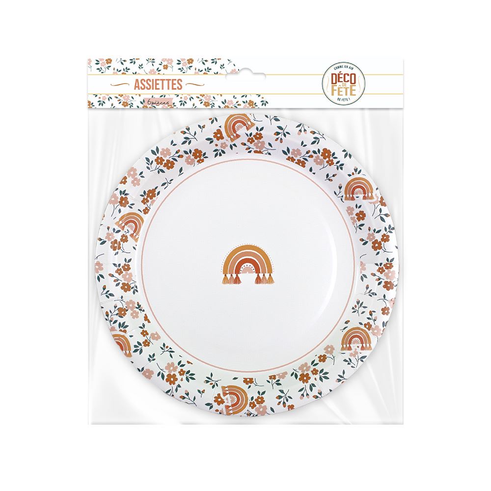 Pack 6 assiettes boheme fille