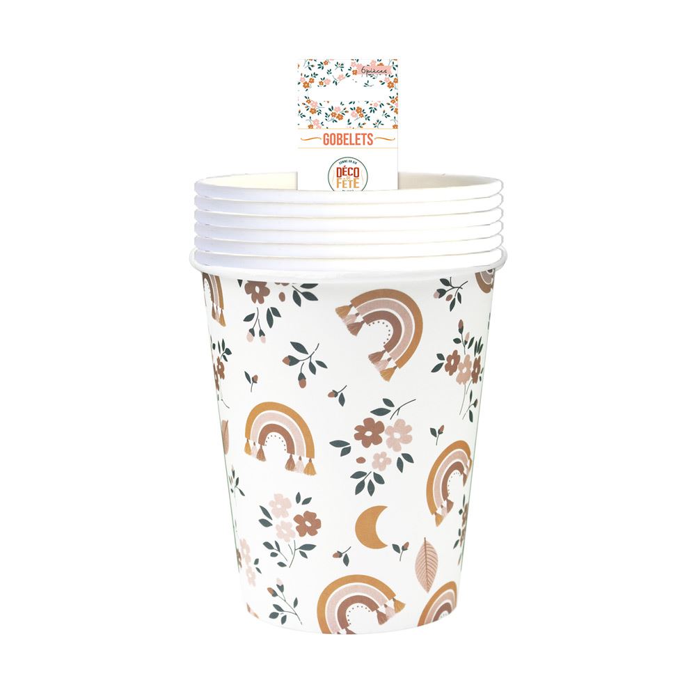 Pack 6 gobelets boheme fille