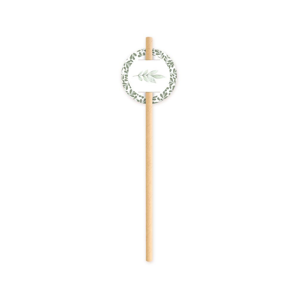 Pack 18 pailles feuilles nature