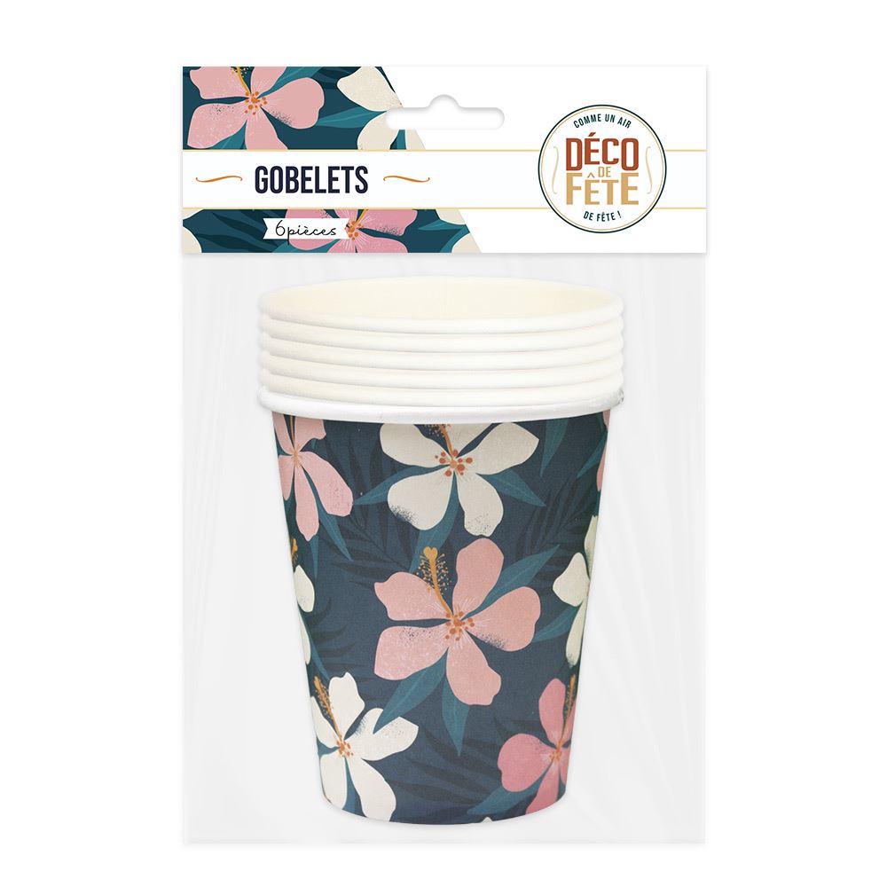 Pack 6 gobelets "la vie est belle"