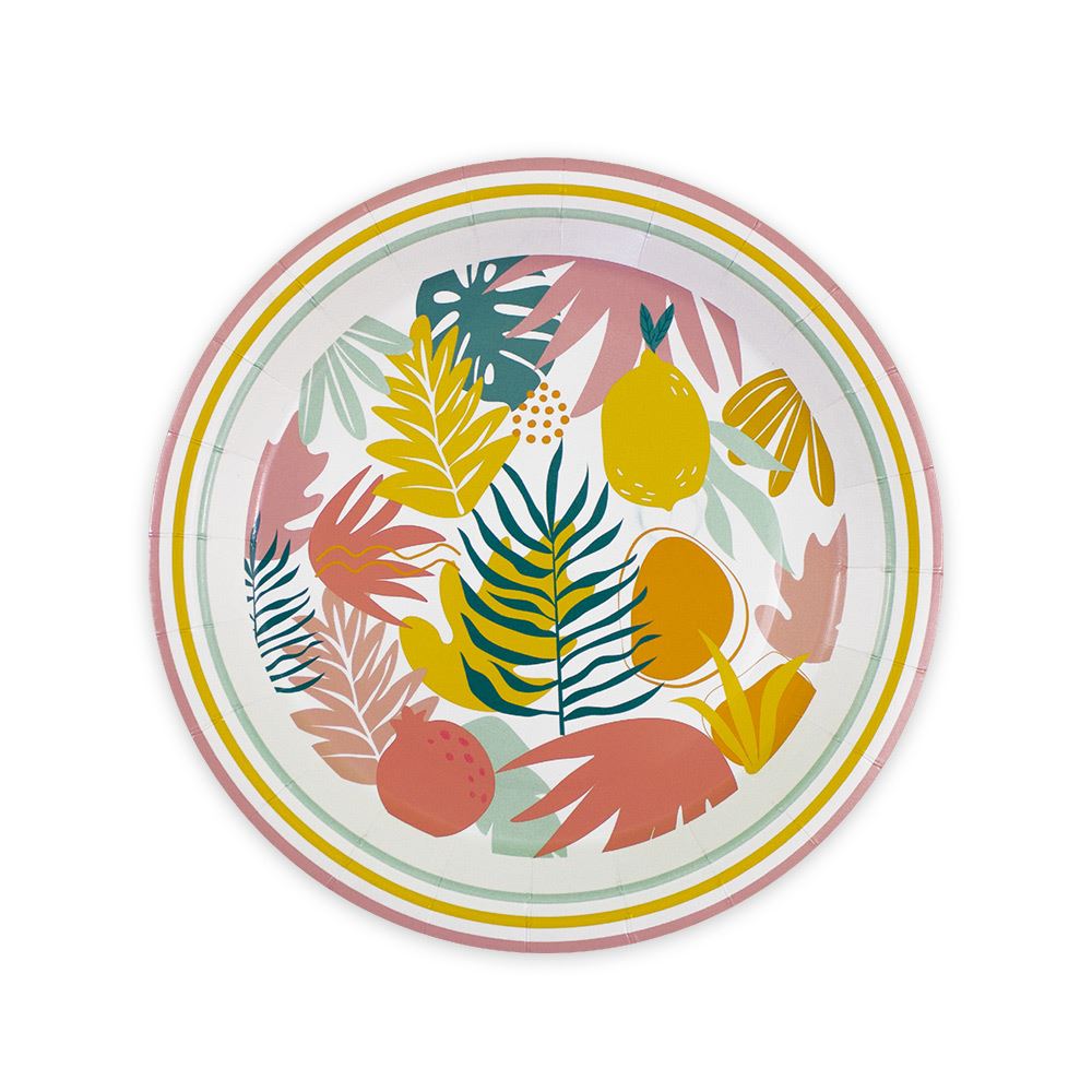 Pack 6 assiettes tropical summer