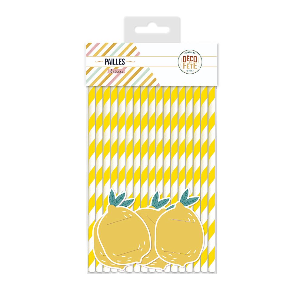 Pack 18 pailles tropical summer