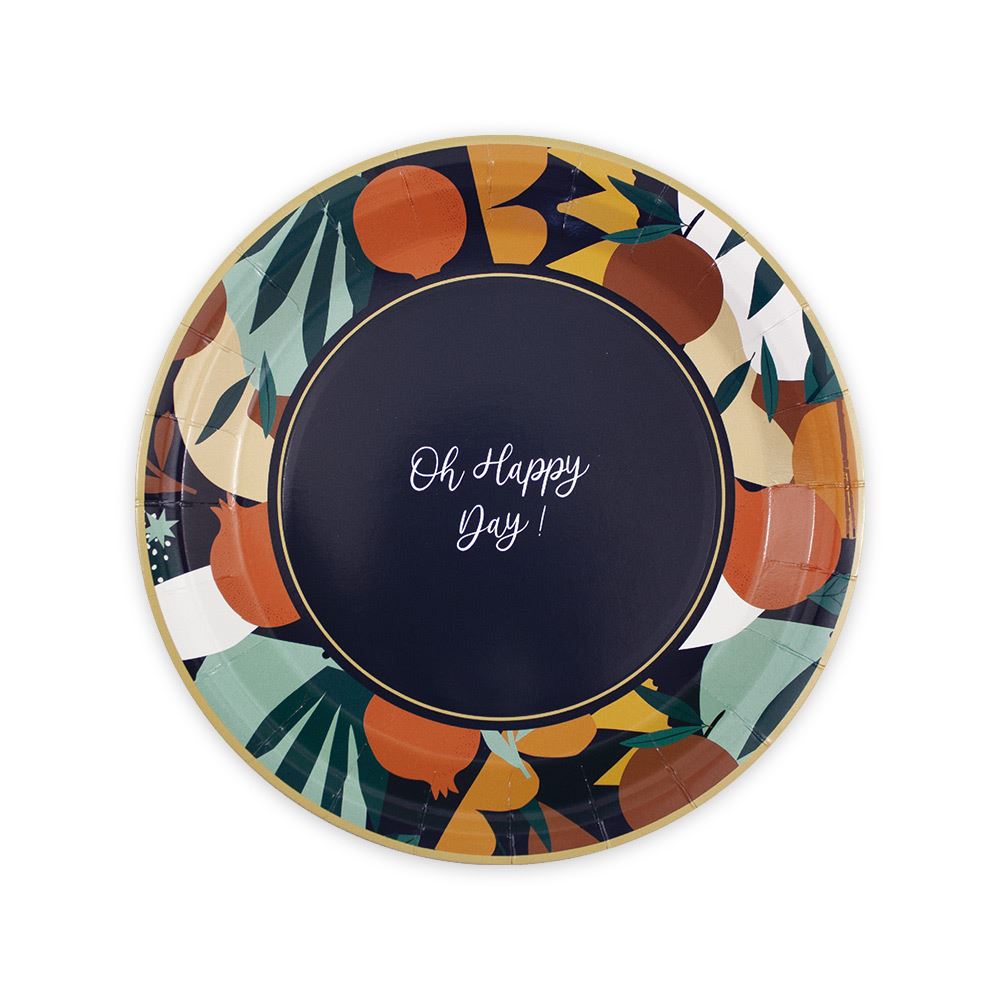 Pack 6 assiettes "oh happy day"