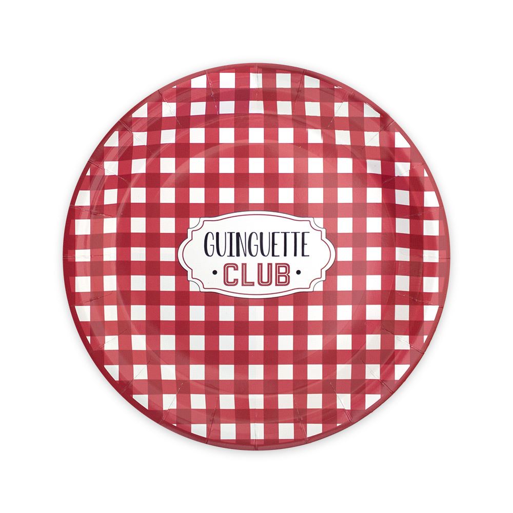 Pack 6 assiettes "guinguette club"