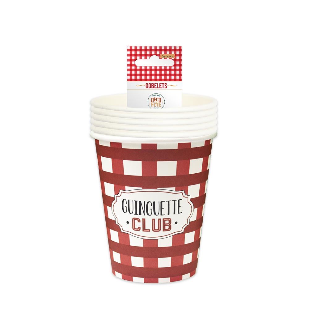 Pack 6 gobelets "guinguette club"