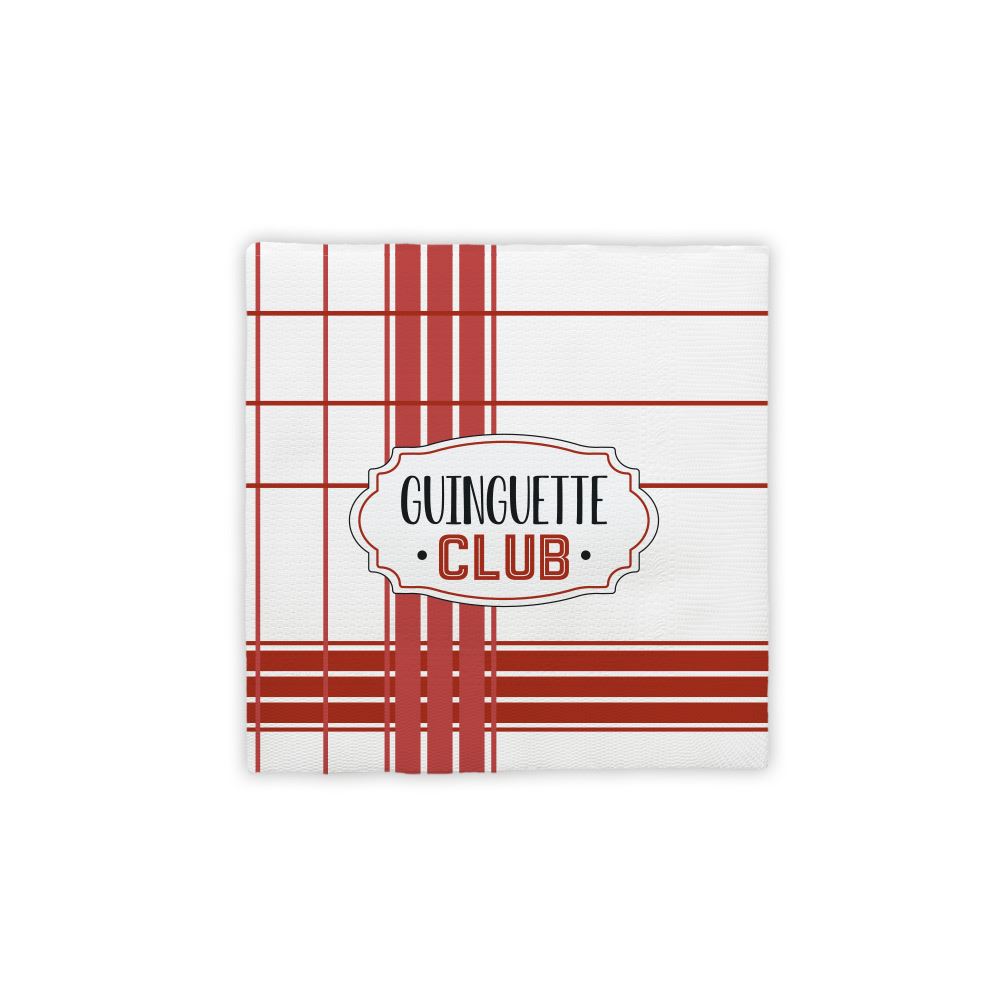 Pack 12 serviettes "guinguette club"