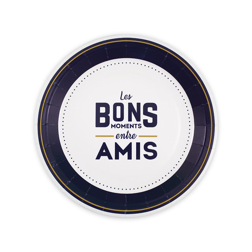 Pack 6 assiettes "moments...amis"