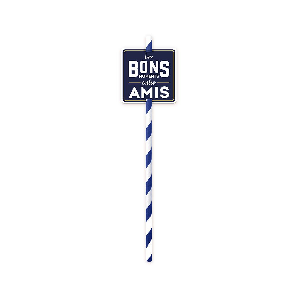 Pack 18 pailles "moments...amis"