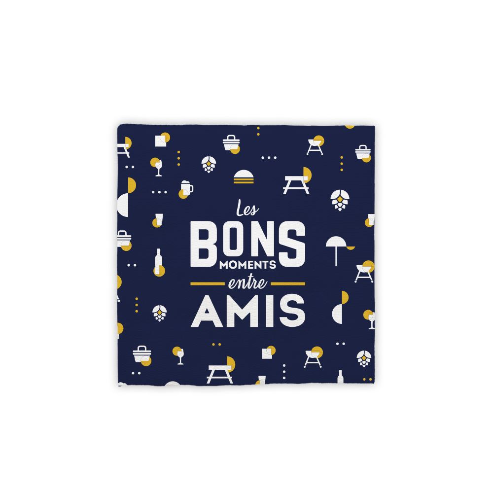 Pack 12 serviettes "moments...amis"