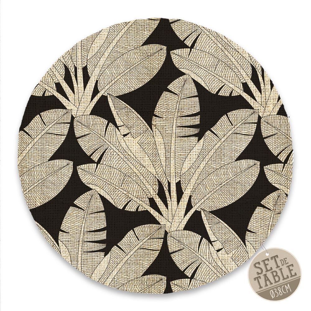 Set de table feuilles tropicales