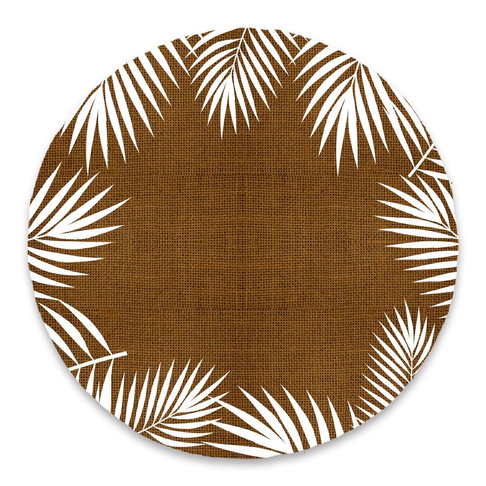 Set de table jute feuille marron